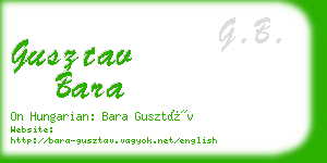 gusztav bara business card